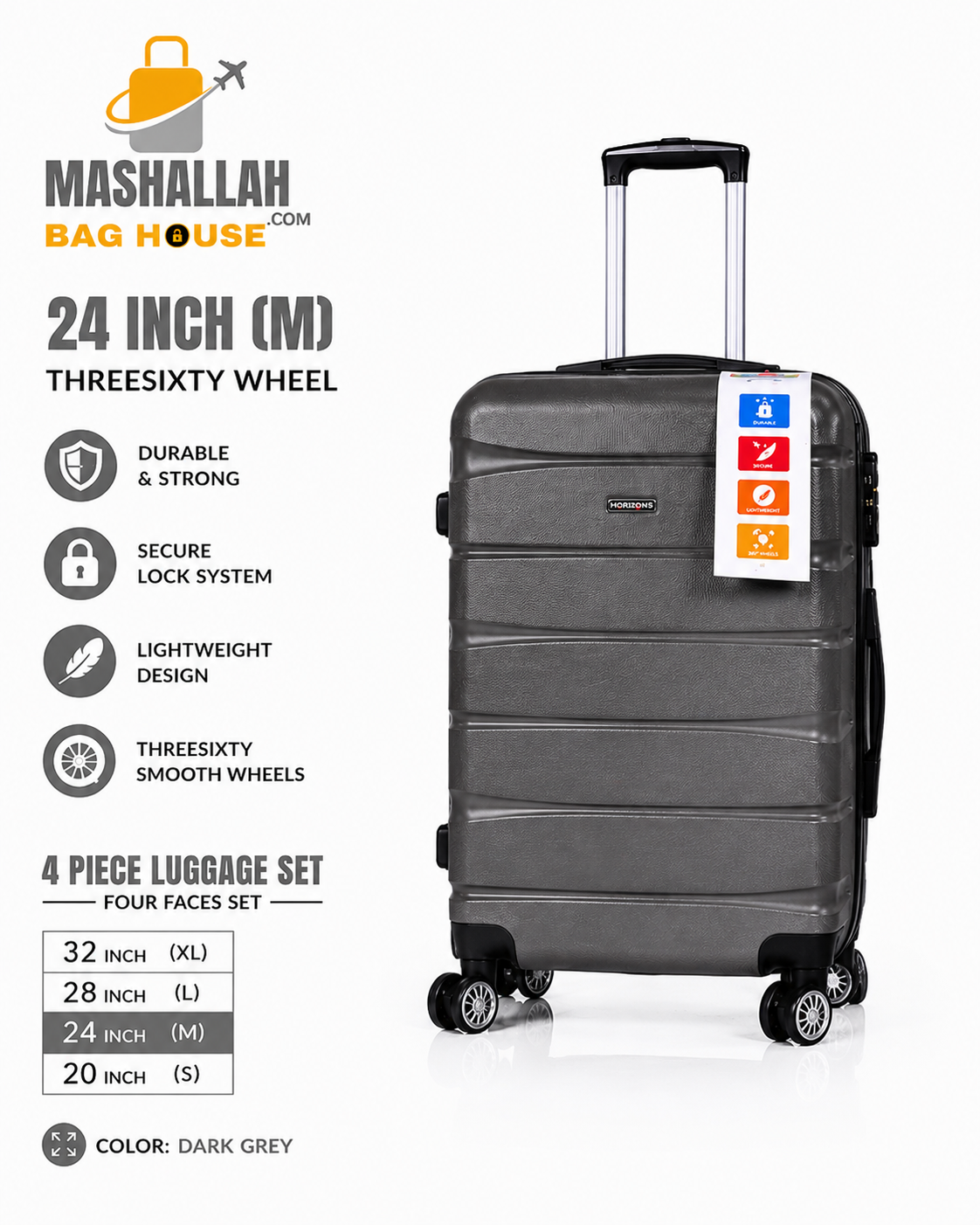 TRAVEL WITHOUT LIMITS ✈️ | Horizon Unbreakable 4PCS Luggage Set