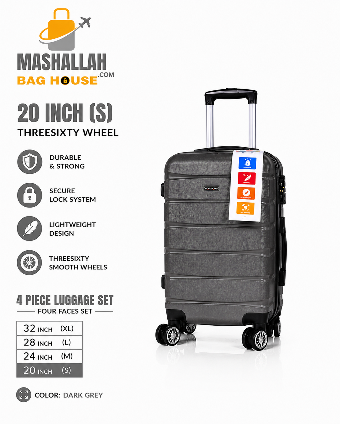 TRAVEL WITHOUT LIMITS ✈️ | Horizon Unbreakable 4PCS Luggage Set