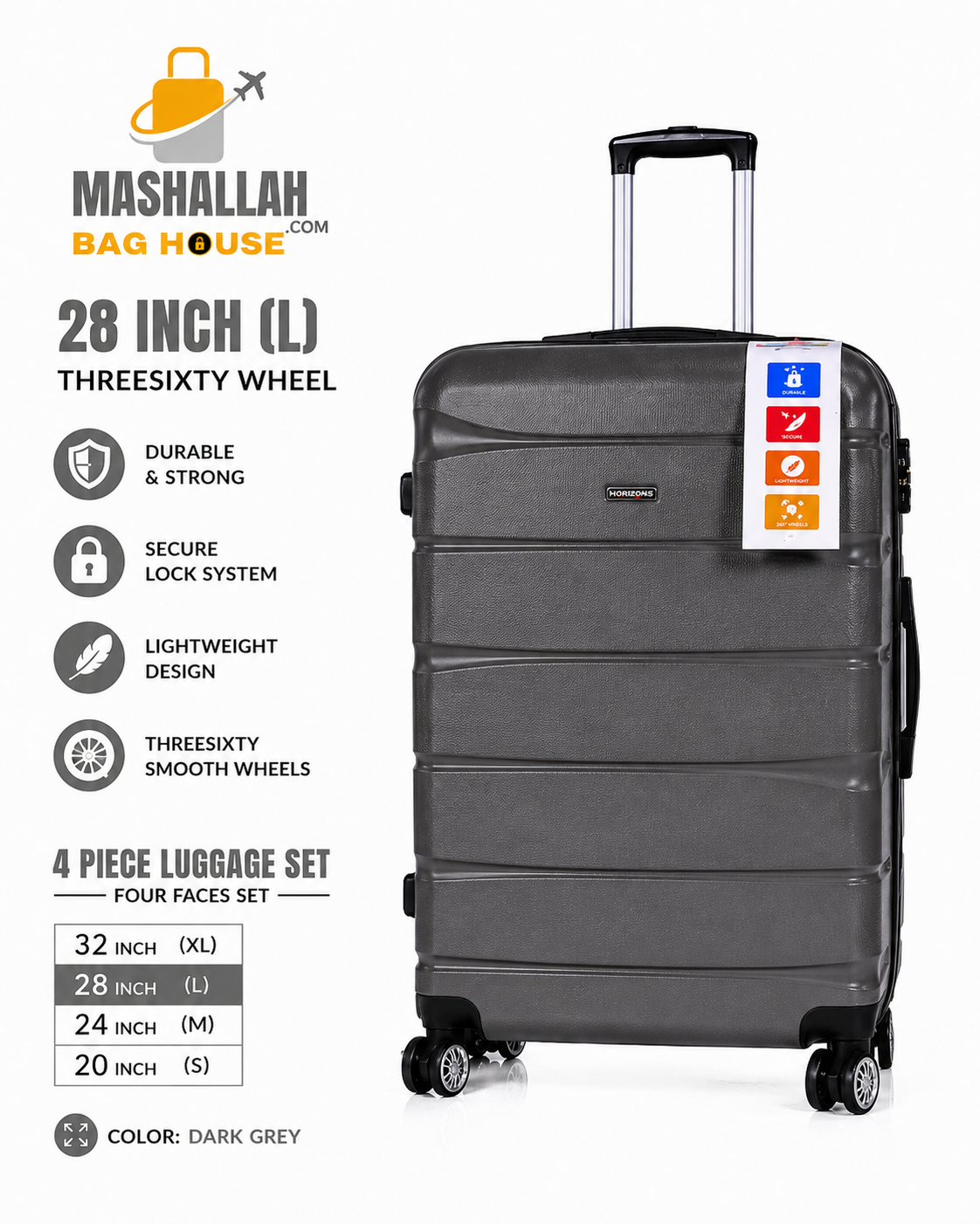 TRAVEL WITHOUT LIMITS ✈️ | Horizon Unbreakable 4PCS Luggage Set