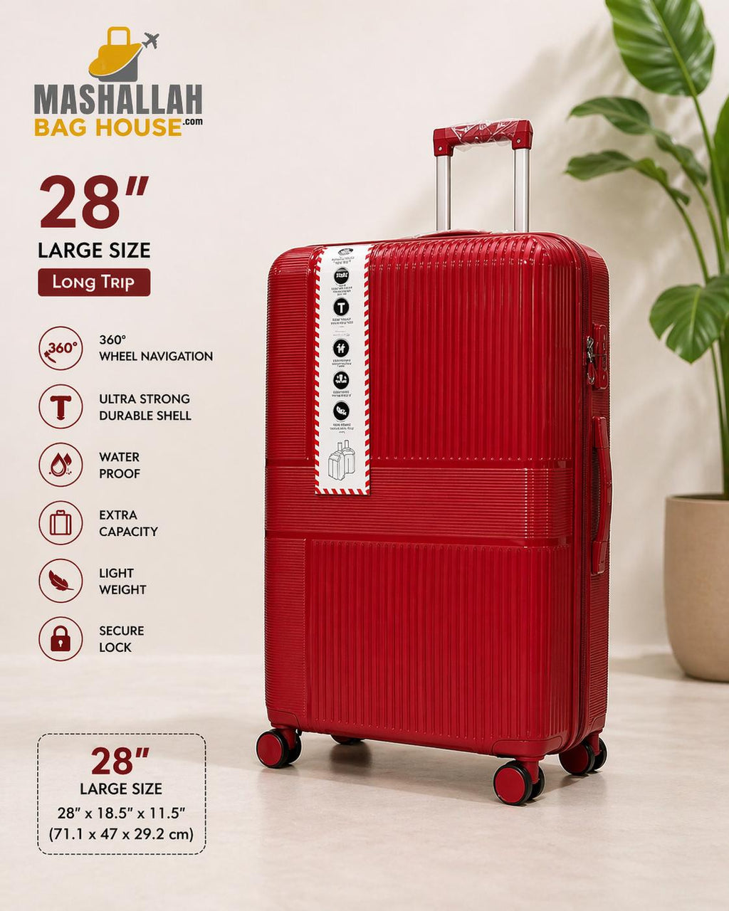 PowerMove 3-Piece Travel Luggage Set – Extra Capacity, Ultra Durable