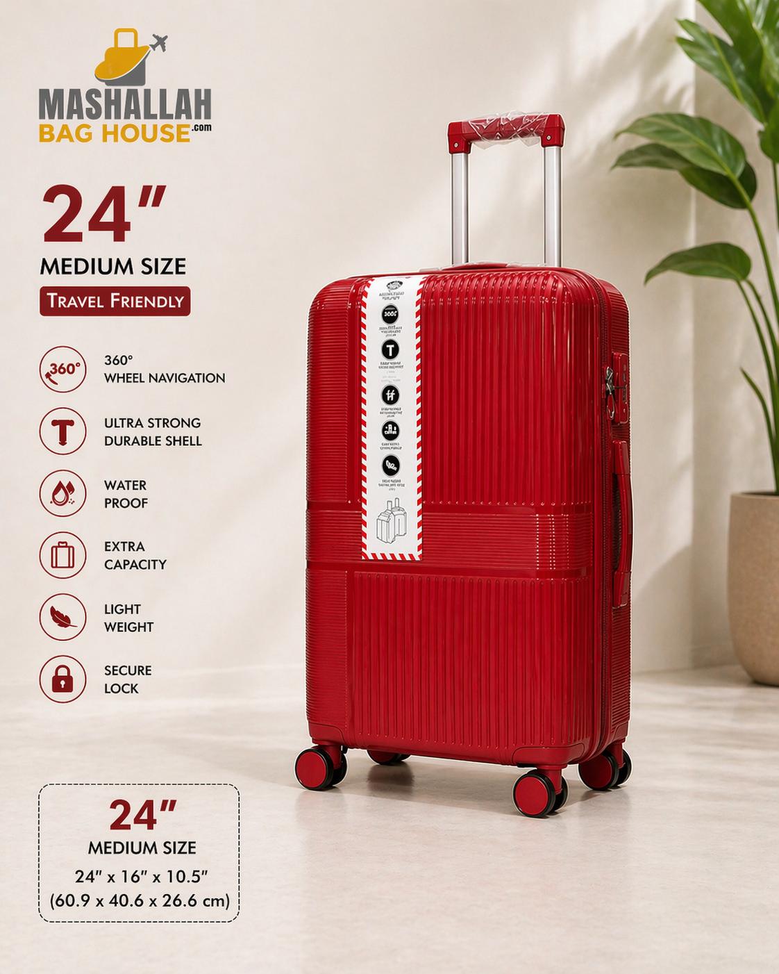 PowerMove 3-Piece Travel Luggage Set – Extra Capacity, Ultra Durable
