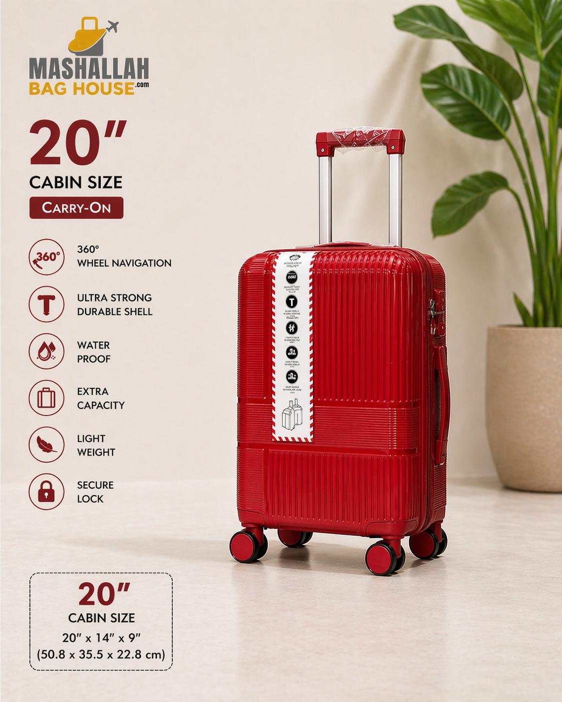 PowerMove 3-Piece Travel Luggage Set – Extra Capacity, Ultra Durable
