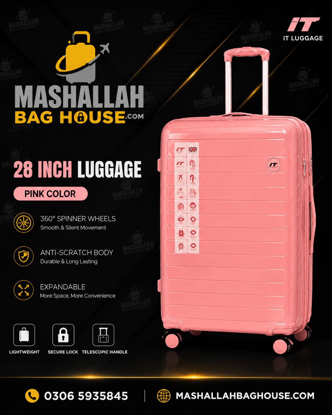 IT Premium 3 PCS Unbreakable Luggage Set ✈️
