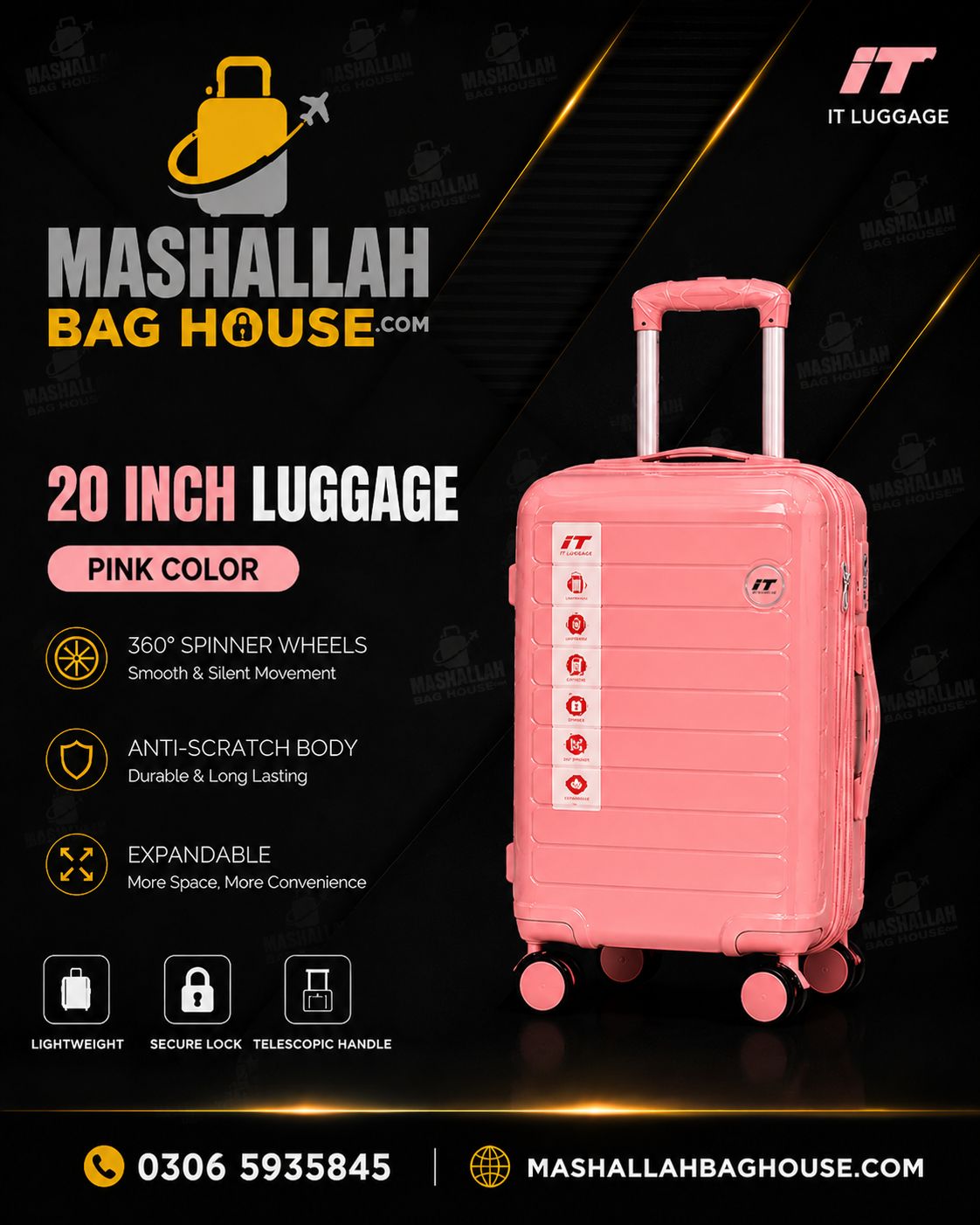 IT Premium 3 PCS Unbreakable Luggage Set ✈️
