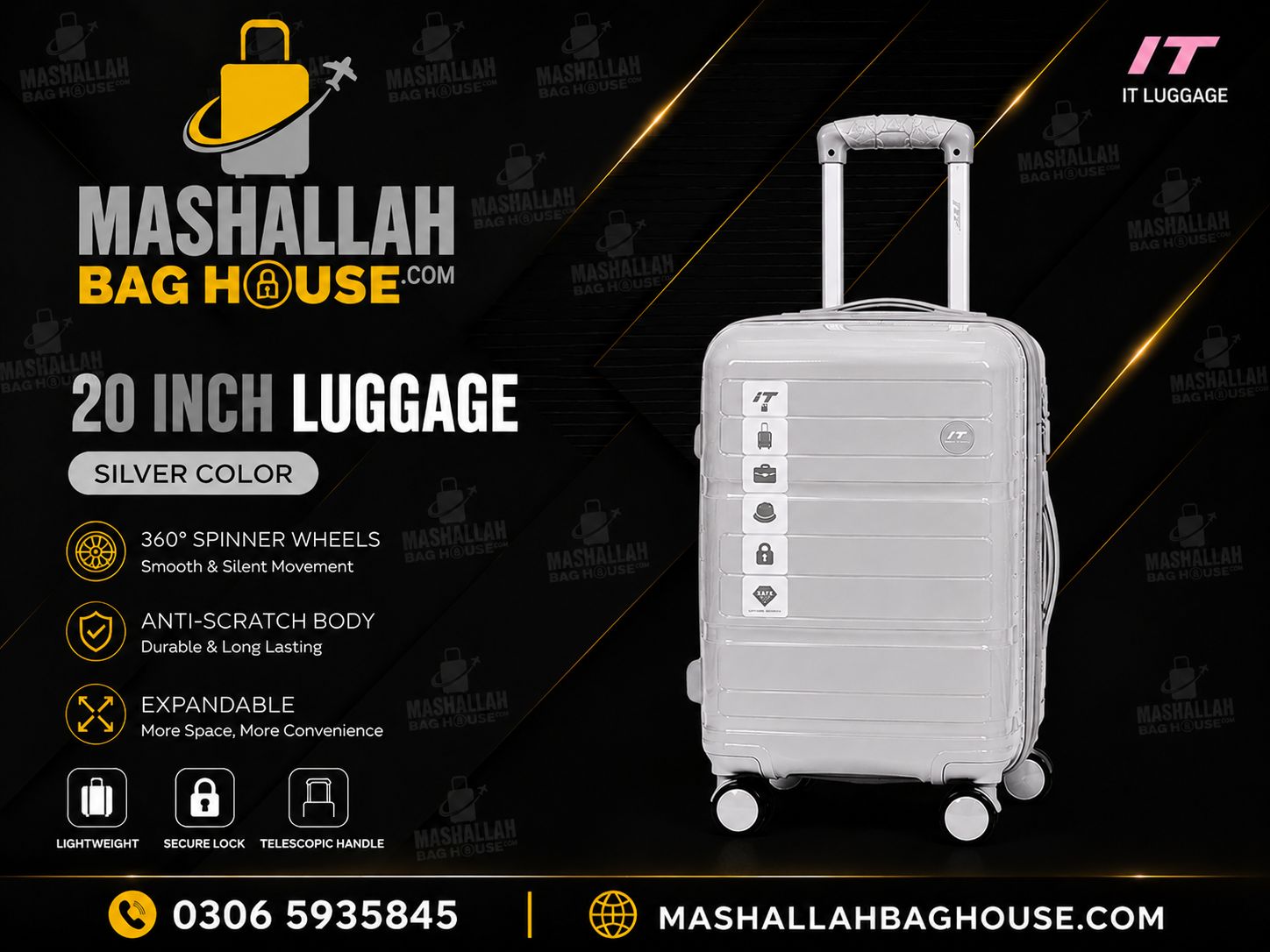IT Premium 3 PCS Unbreakable Luggage Set ✈️