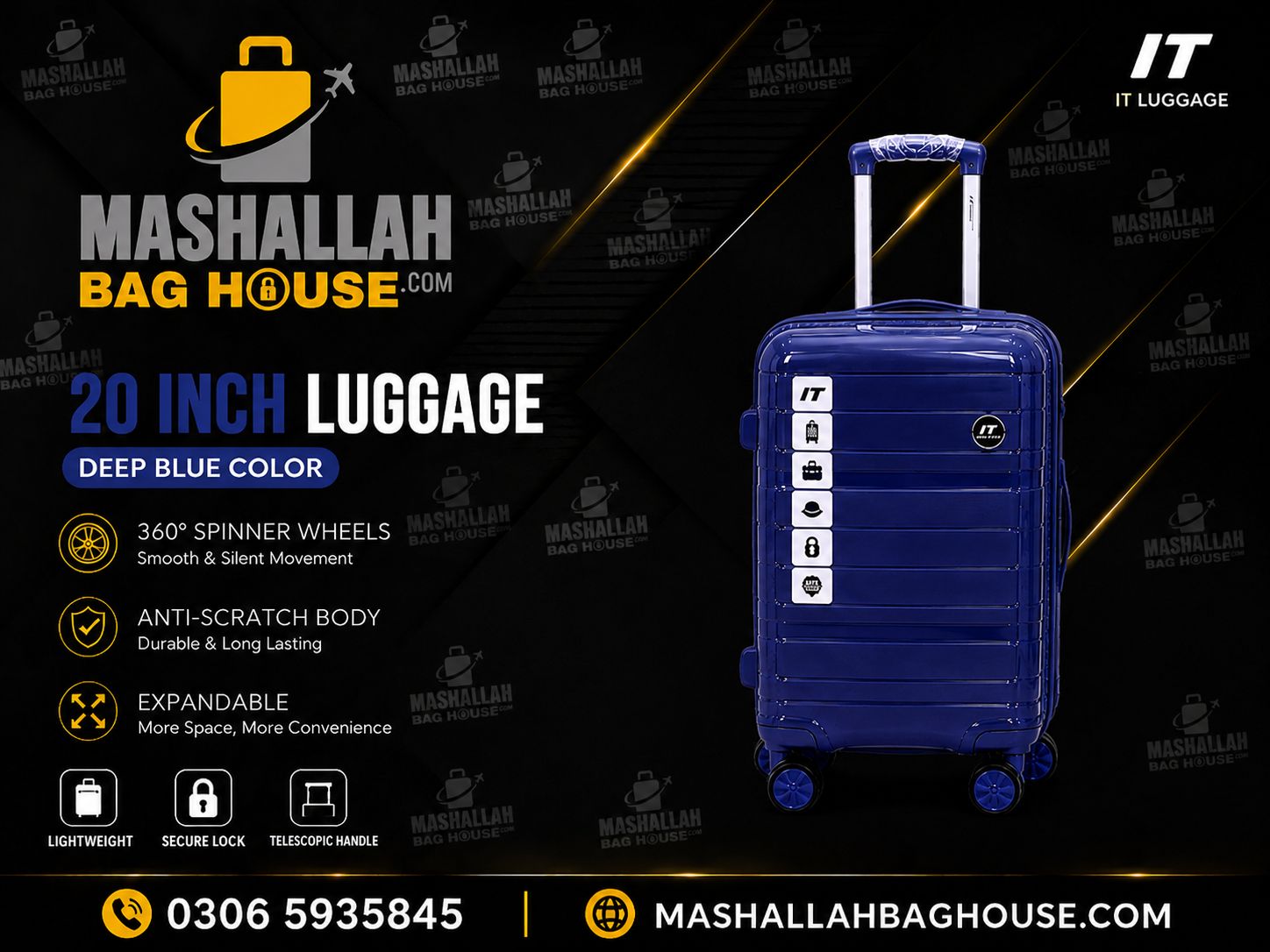IT Premium 3 PCS Unbreakable Luggage Set ✈️