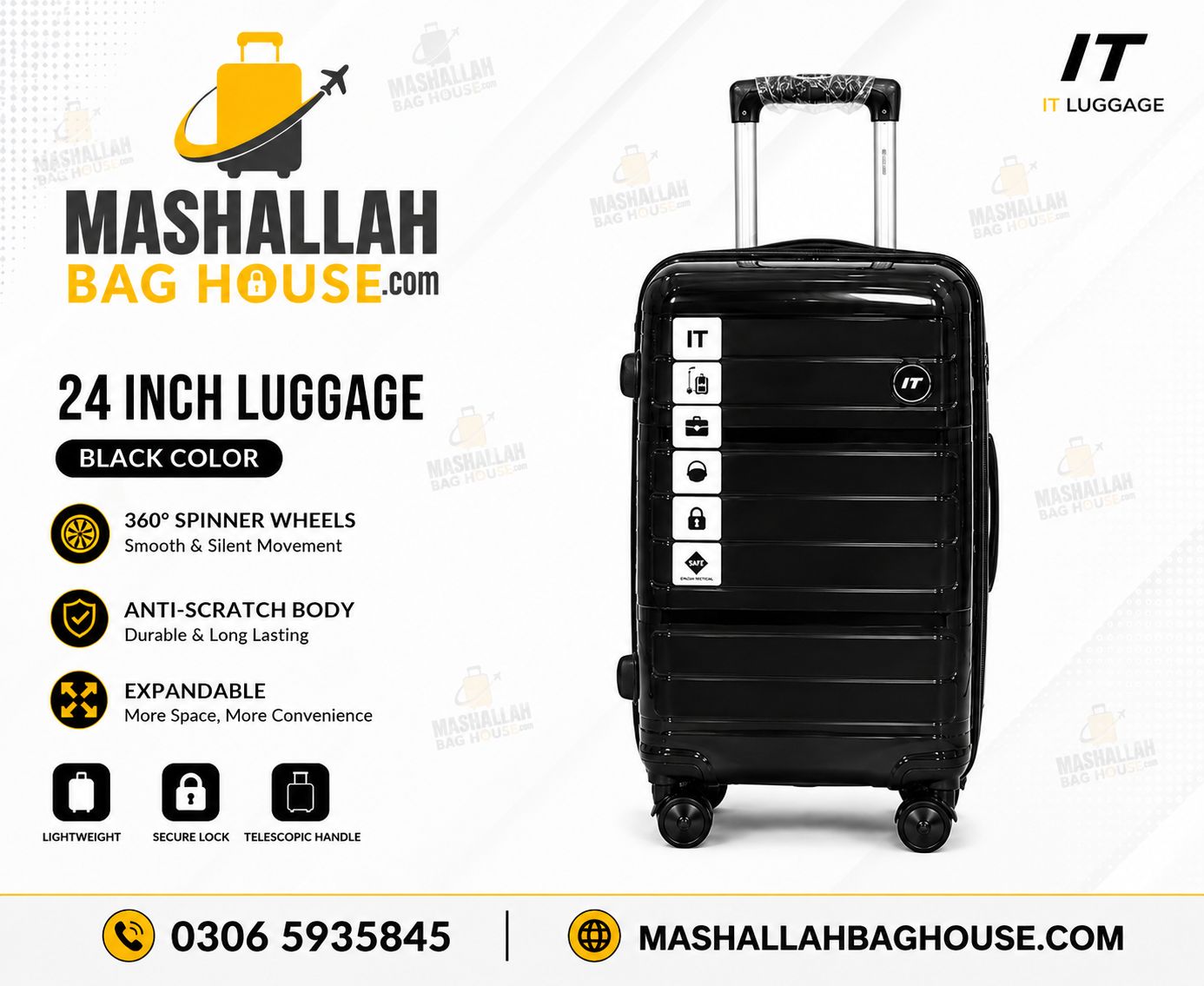 IT Premium 3 PCS Unbreakable Luggage Set ✈️