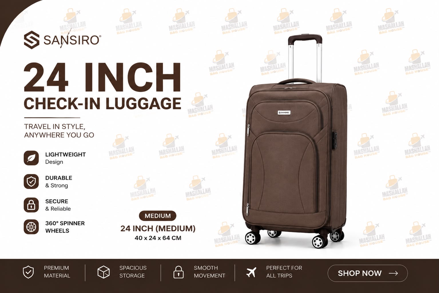 Travel Tough. Pack More. – Sansiro 4PCS Luggage Set