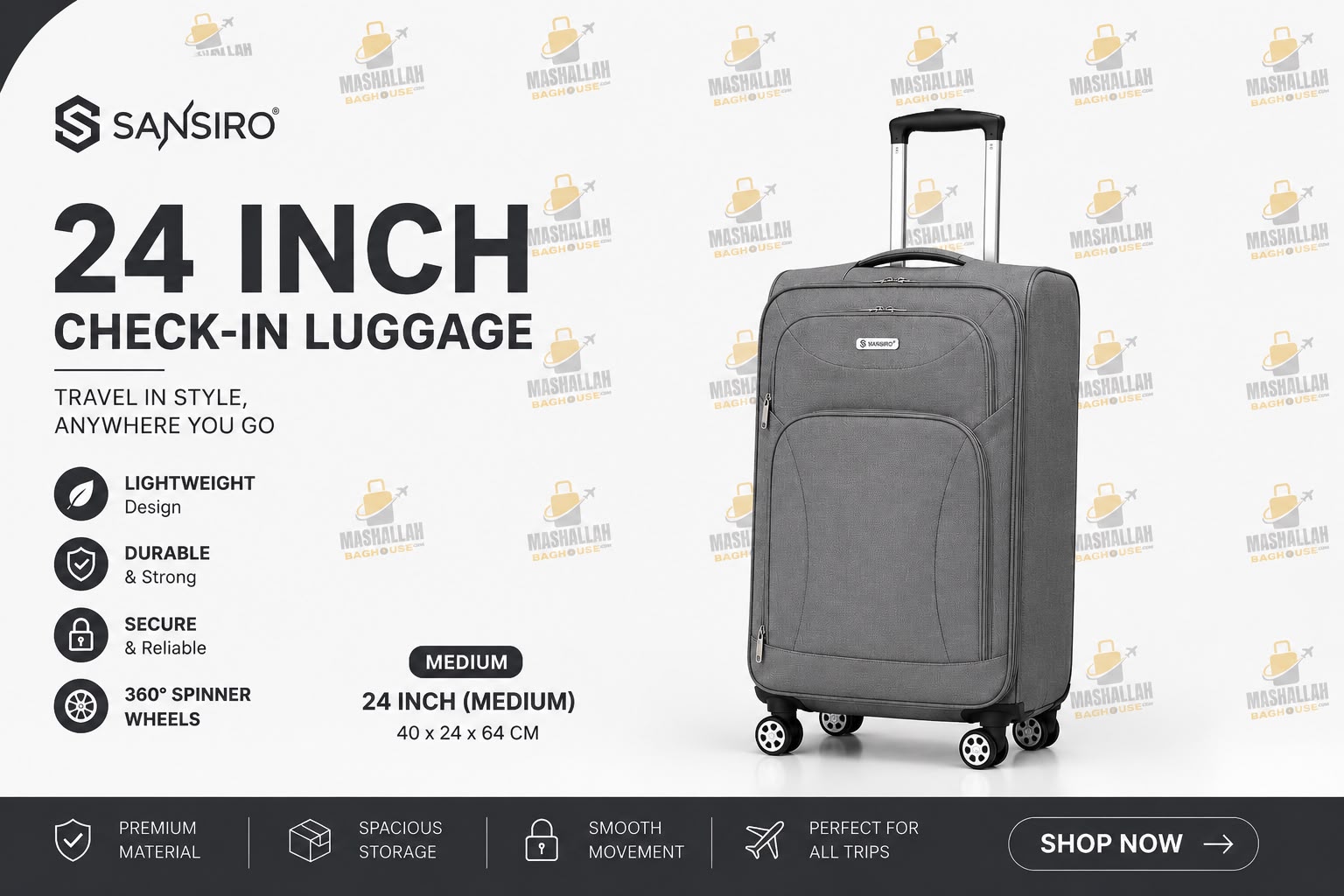 Travel Tough. Pack More. – Sansiro 4PCS Luggage Set