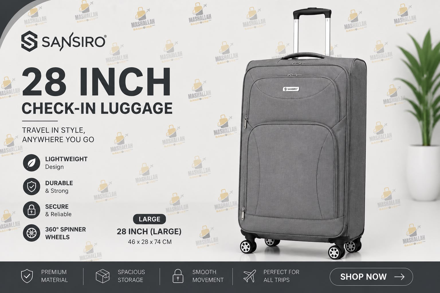 Travel Tough. Pack More. – Sansiro 4PCS Luggage Set