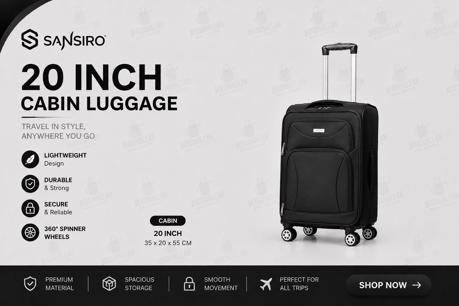 Travel Tough. Pack More. – Sansiro 4PCS Luggage Set