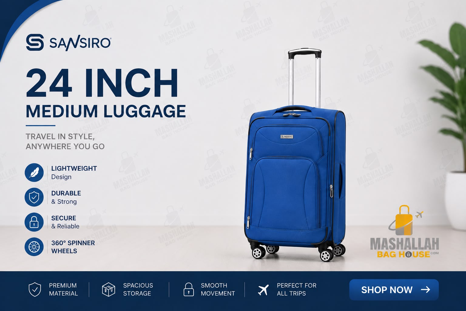 Travel Tough. Pack More. – Sansiro 4PCS Luggage Set