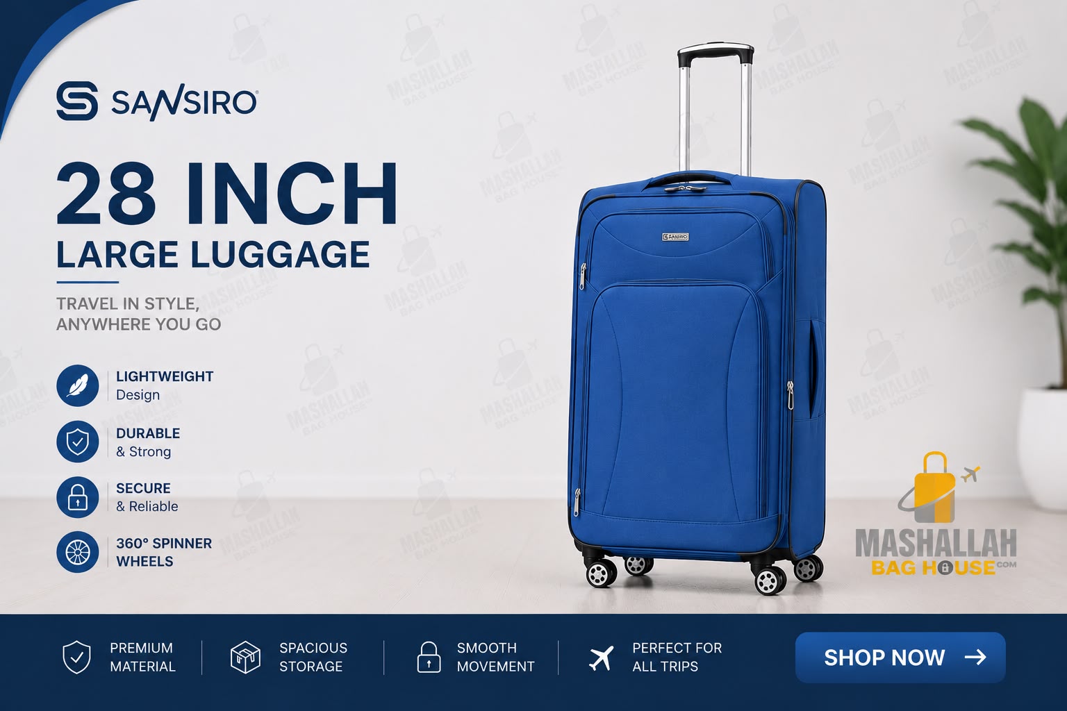 Travel Tough. Pack More. – Sansiro 4PCS Luggage Set