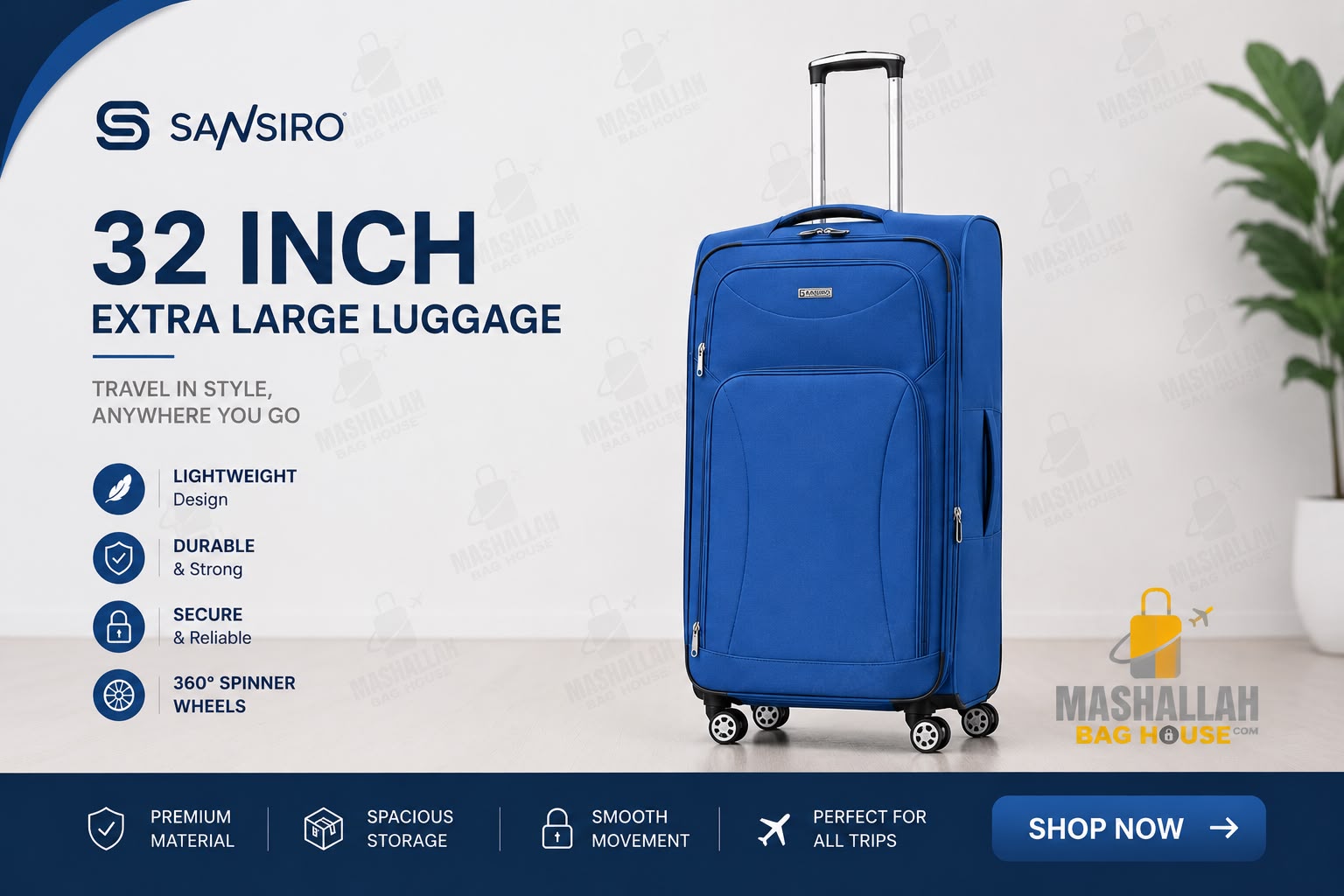 Travel Tough. Pack More. – Sansiro 4PCS Luggage Set