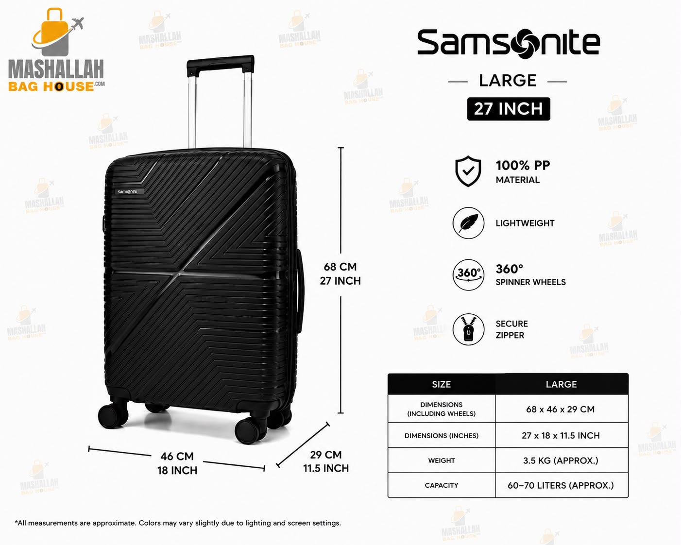 Travel Smarter with Samsonite – 5 Piece Luxury Luggage Set