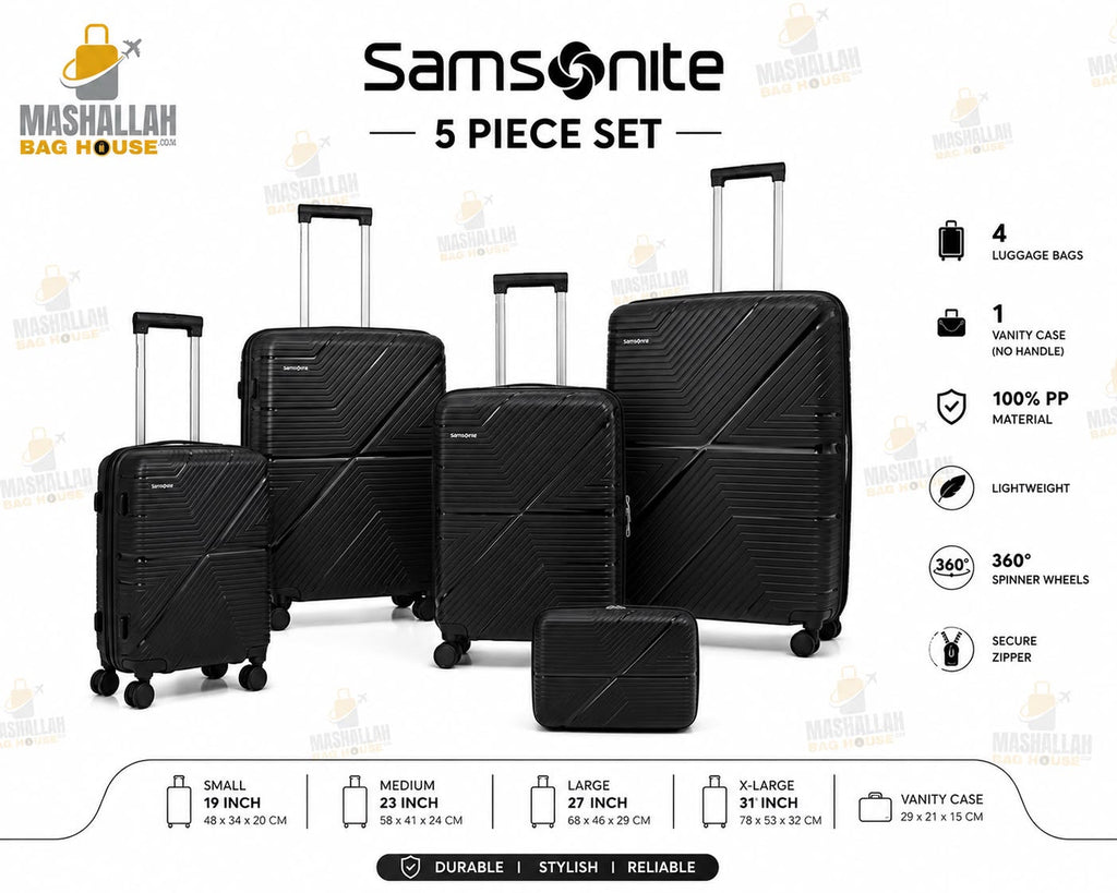 Travel Smarter with Samsonite – 5 Piece Luxury Luggage Set