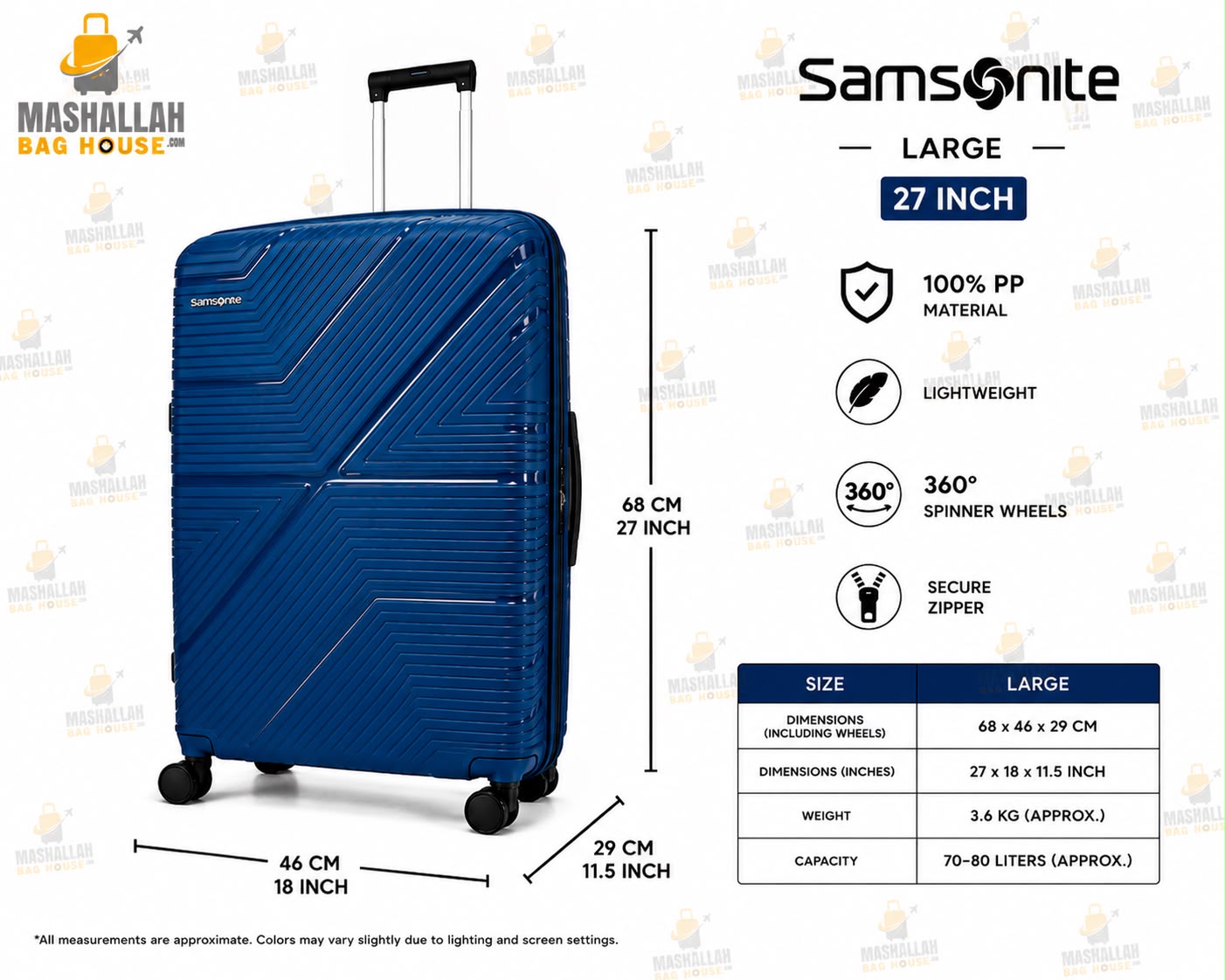 Travel Smarter with Samsonite – 5 Piece Luxury Luggage Set