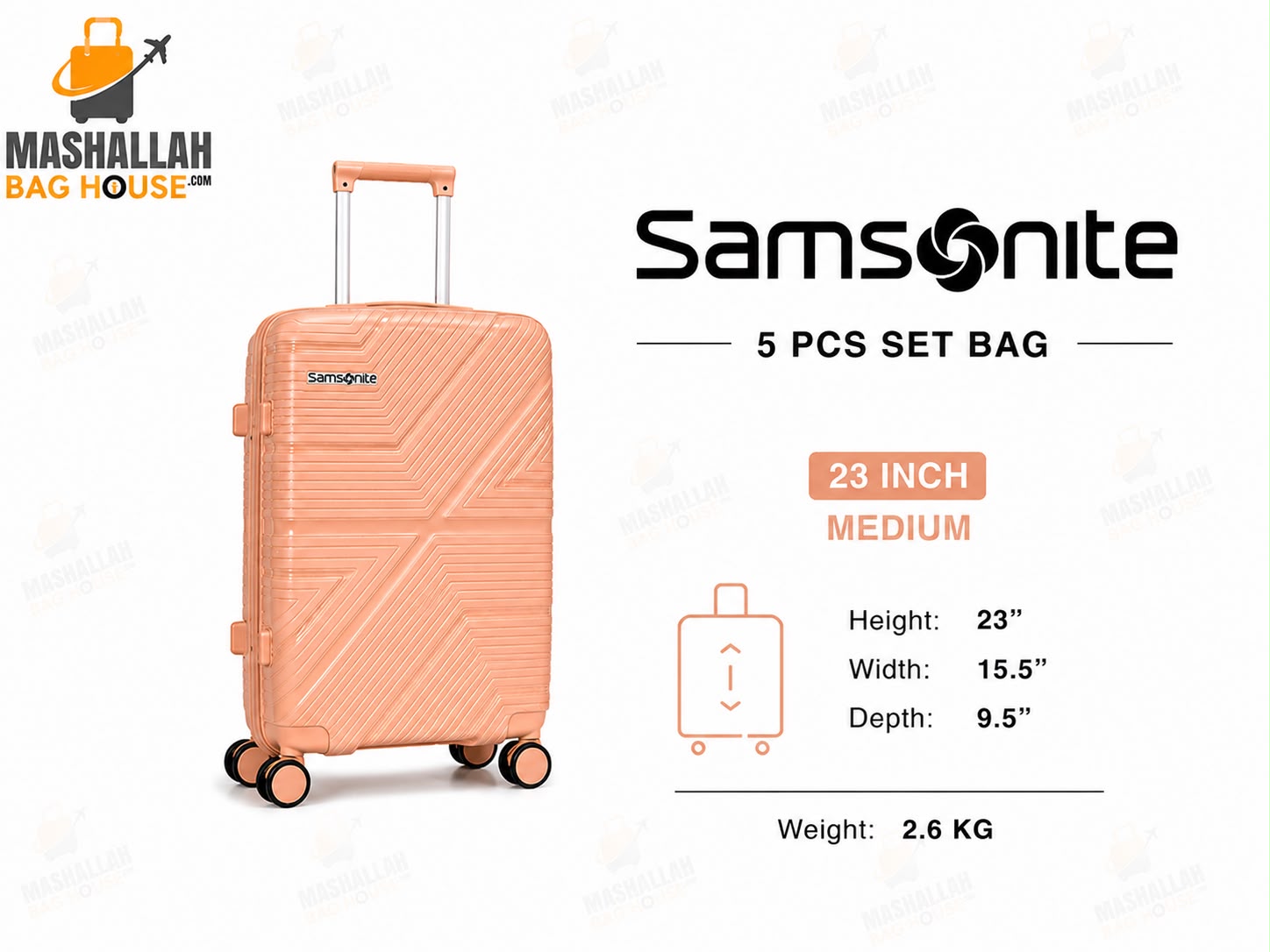 Travel Smarter with Samsonite – 5 Piece Luxury Luggage Set