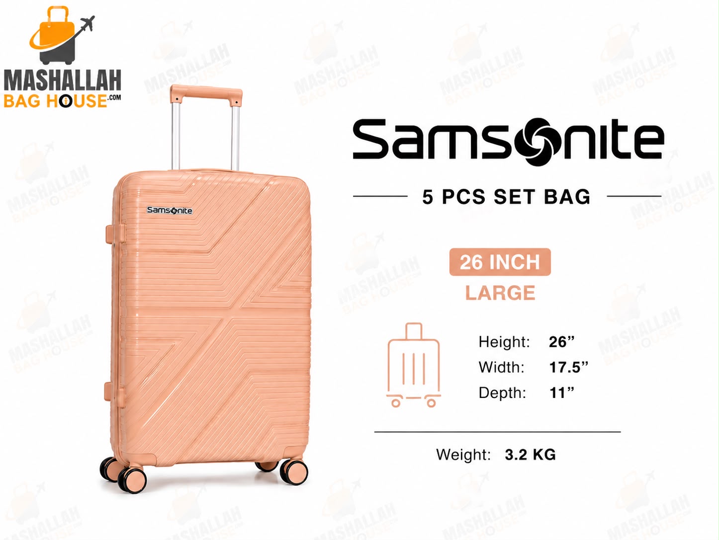 Travel Smarter with Samsonite – 5 Piece Luxury Luggage Set