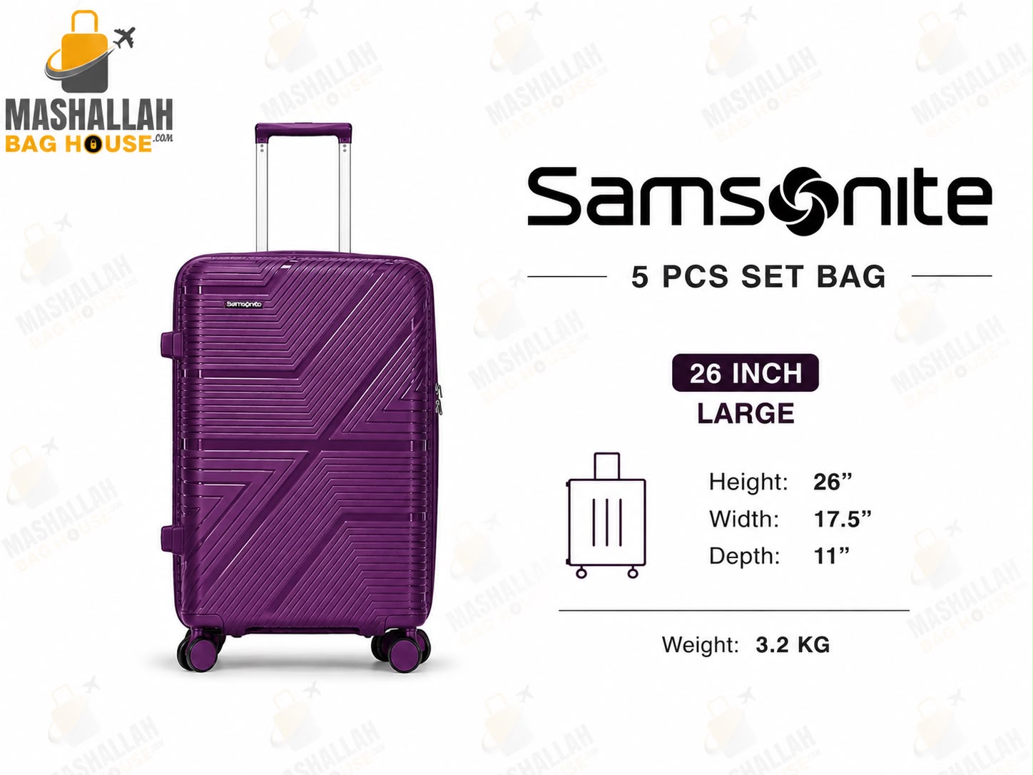 Travel Smarter with Samsonite – 5 Piece Luxury Luggage Set