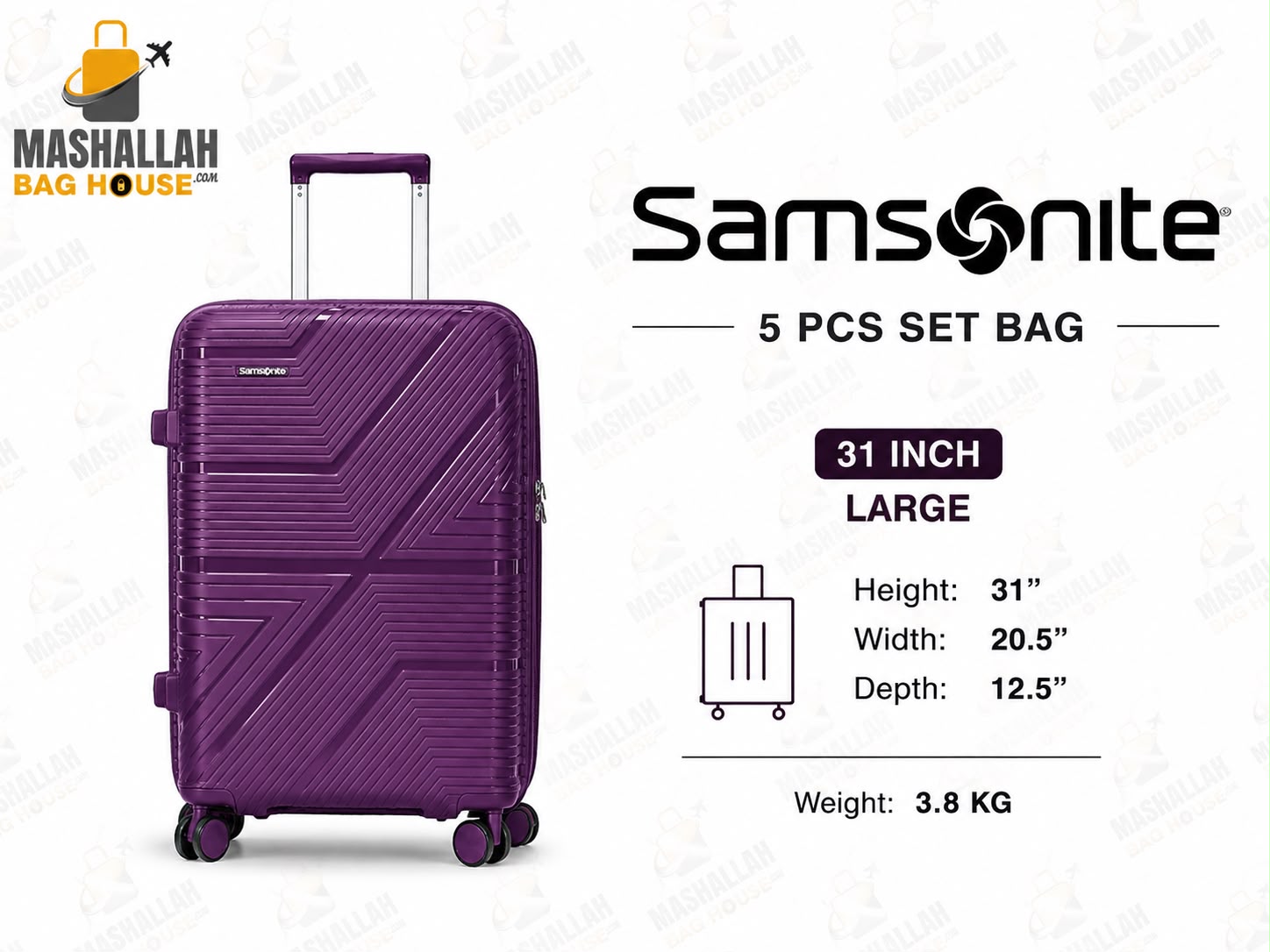 Travel Smarter with Samsonite – 5 Piece Luxury Luggage Set