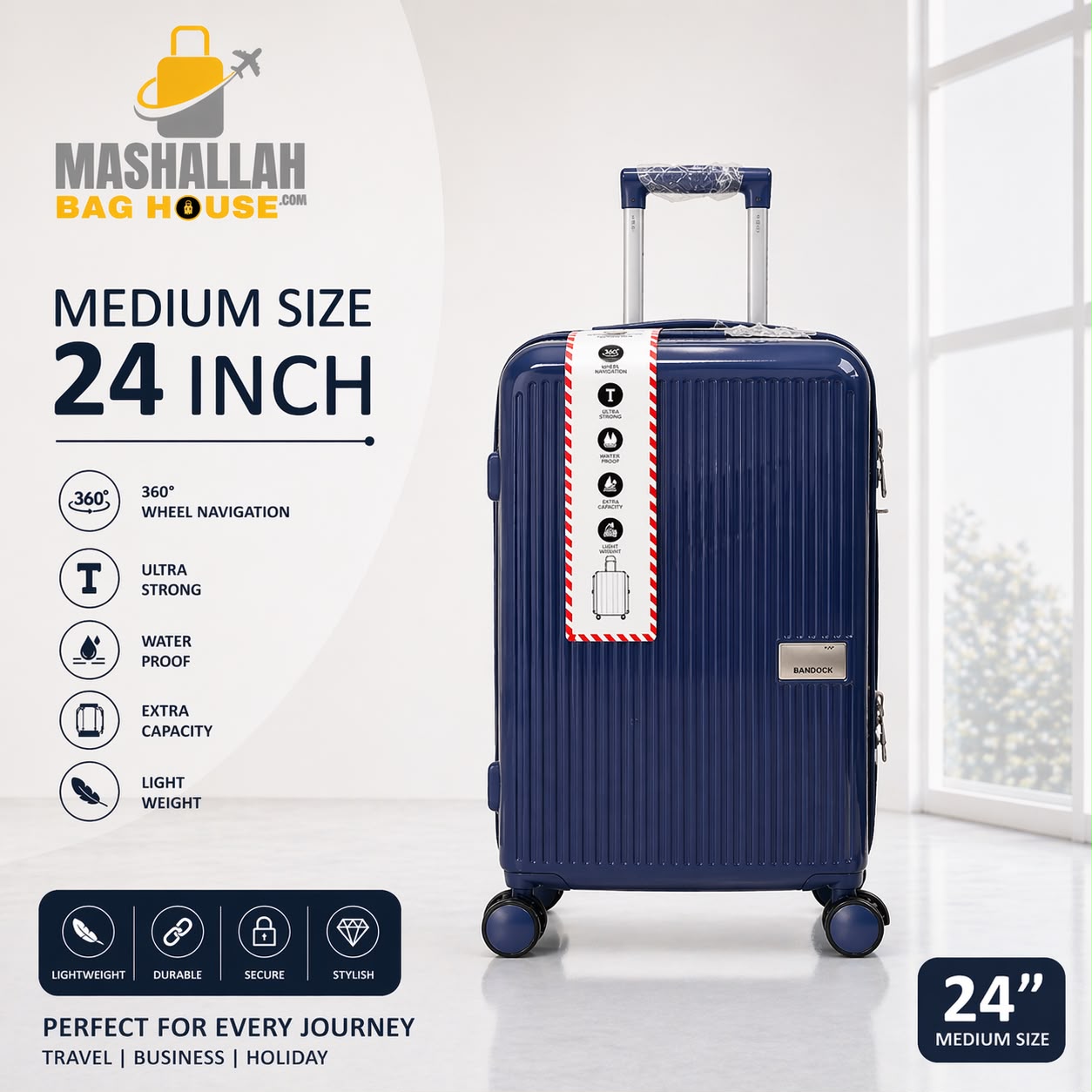 Voyager Elite™ 3-Piece Premium Hard Shell Luggage bag