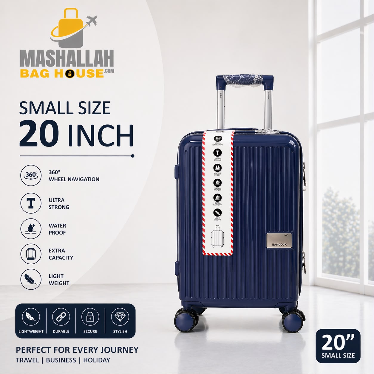 Voyager Elite™ 3-Piece Premium Hard Shell Luggage bag