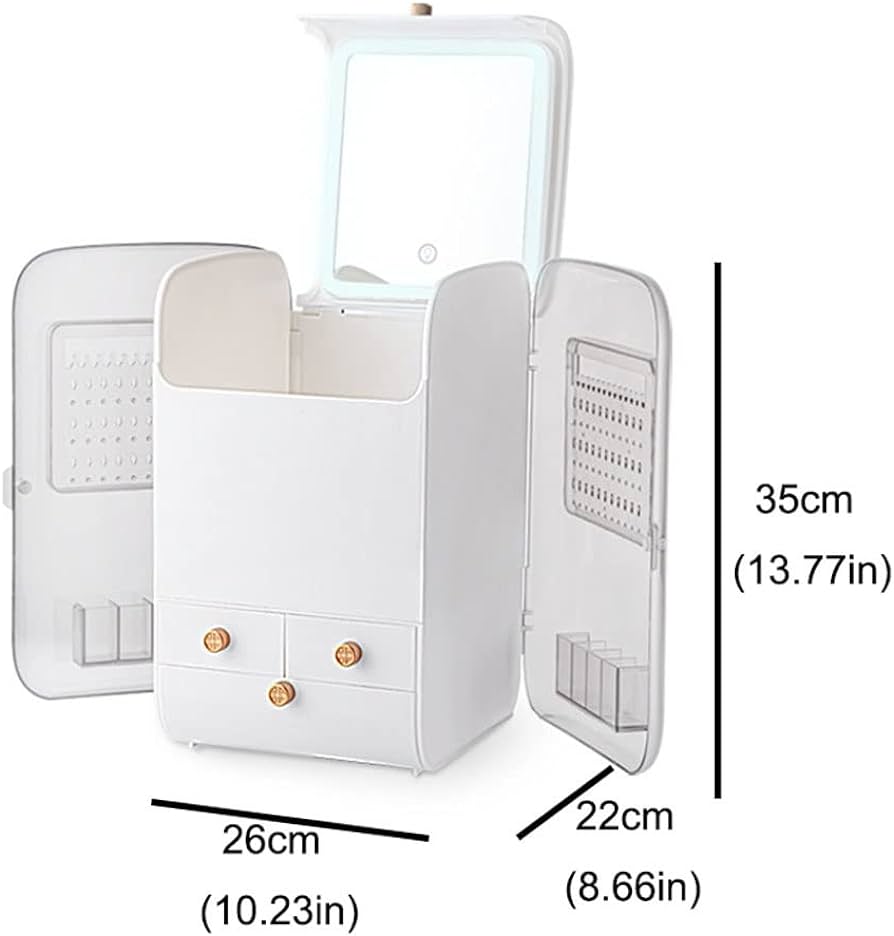 LumiGlow™ LED Makeup Vanity Organizer