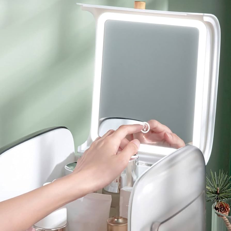 LumiGlow™ LED Makeup Vanity Organizer