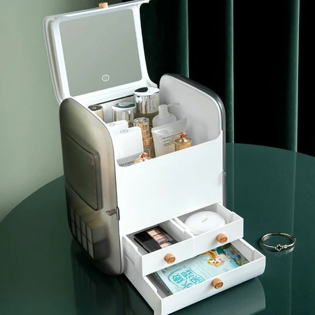 LumiGlow™ LED Makeup Vanity Organizer