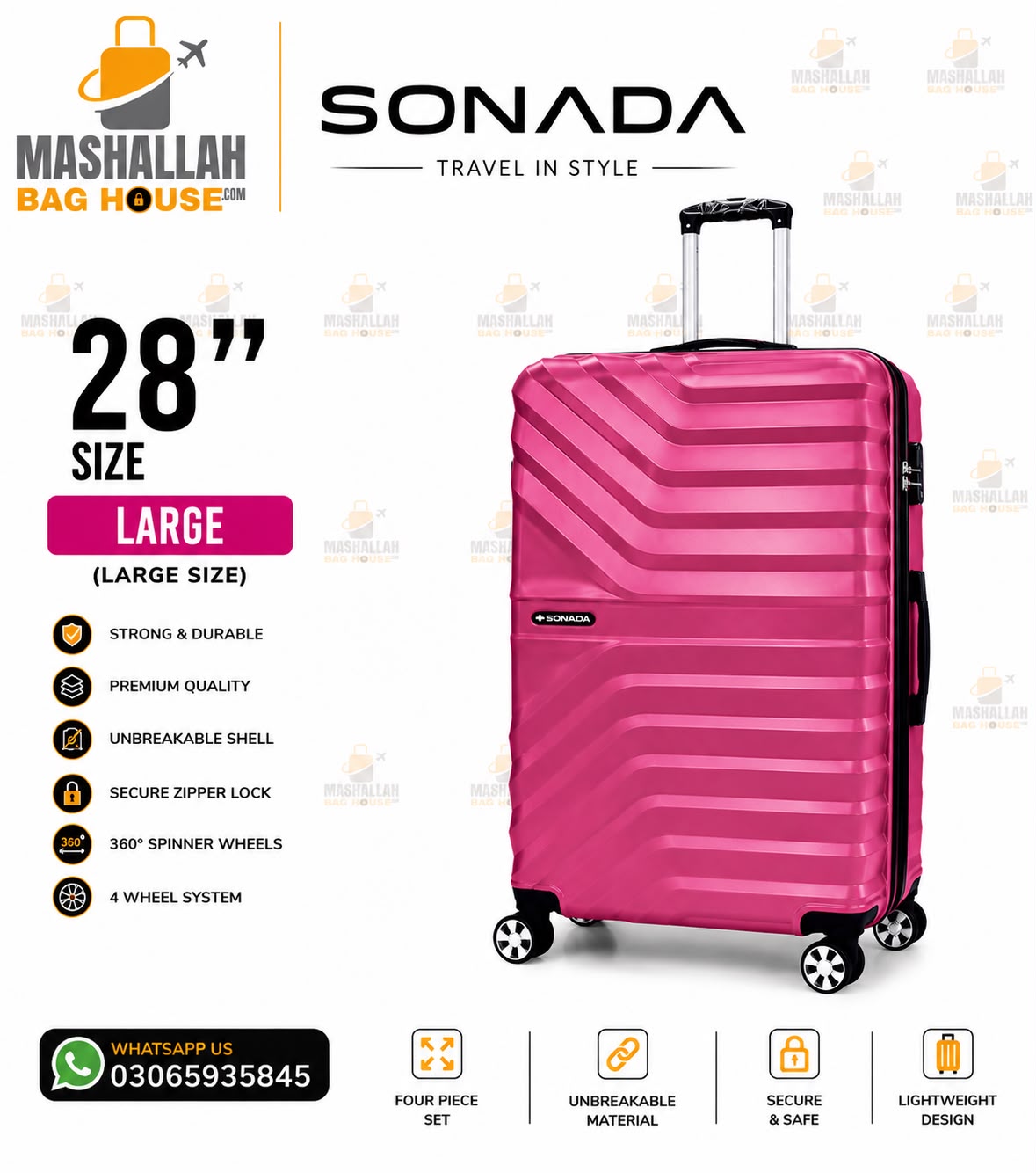SONADA™ Signature Collection 4-Piece Premium Luggage
