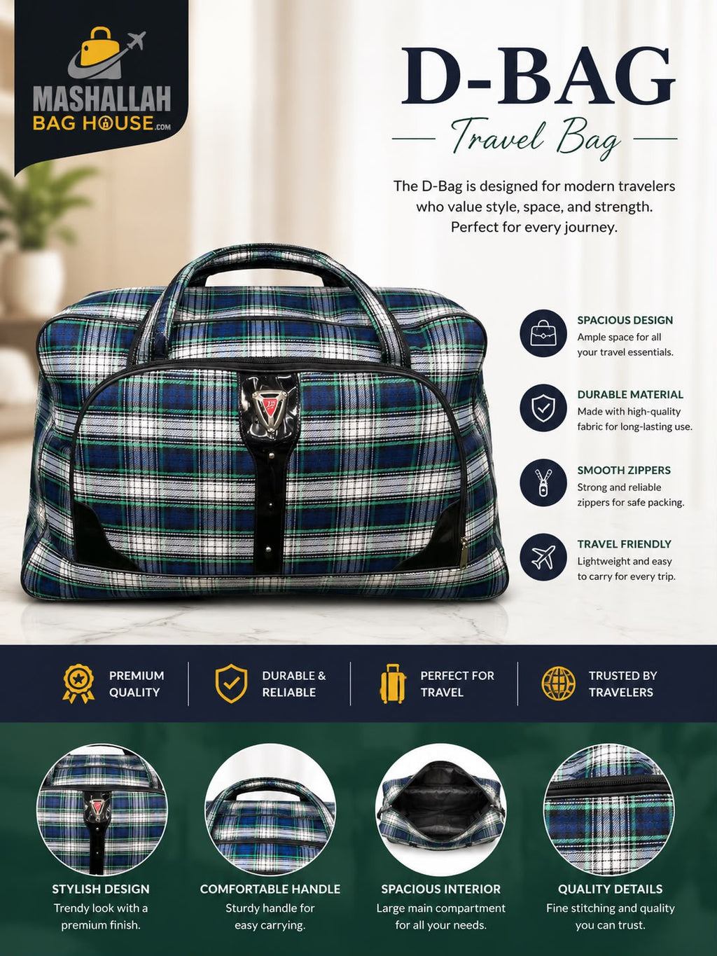 D-BAG Premium Travel Duffel Bag