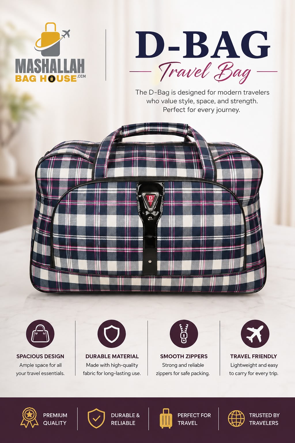 D-BAG Premium Travel Duffel Bag