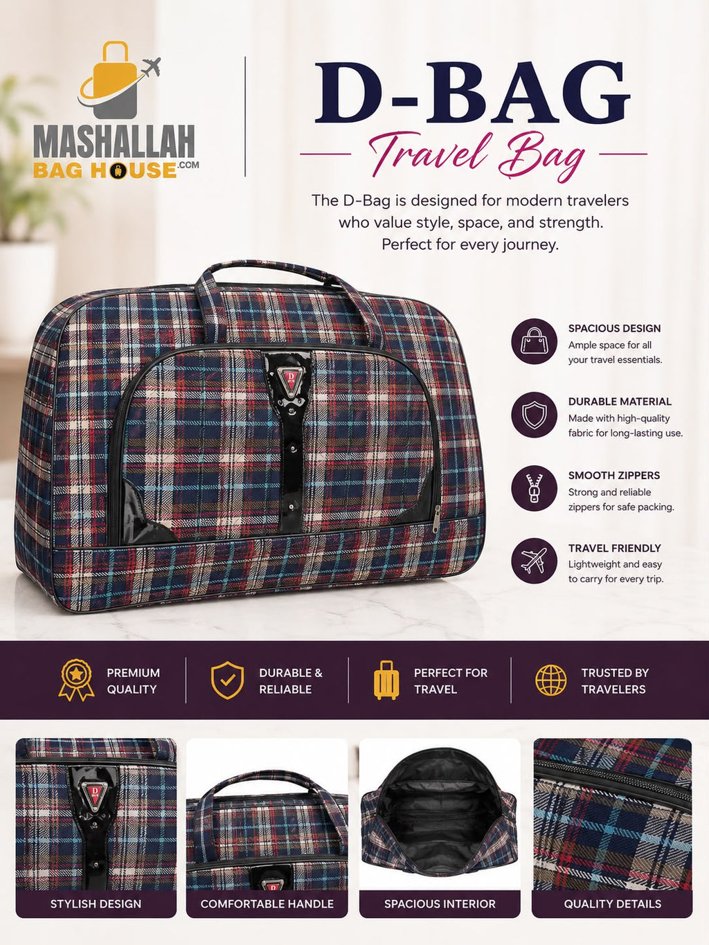 D-BAG Premium Travel Duffel Bag