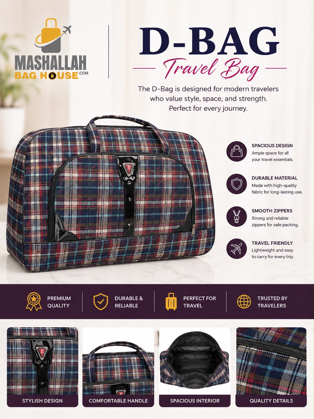 D-BAG Premium Travel Duffel Bag