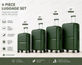 Leaves King 4 Piece PP Hard Shell Luggage Set
