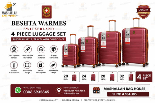 Beshta Warmes Switzerland – 4 Piece Hardshell Luggage Set
