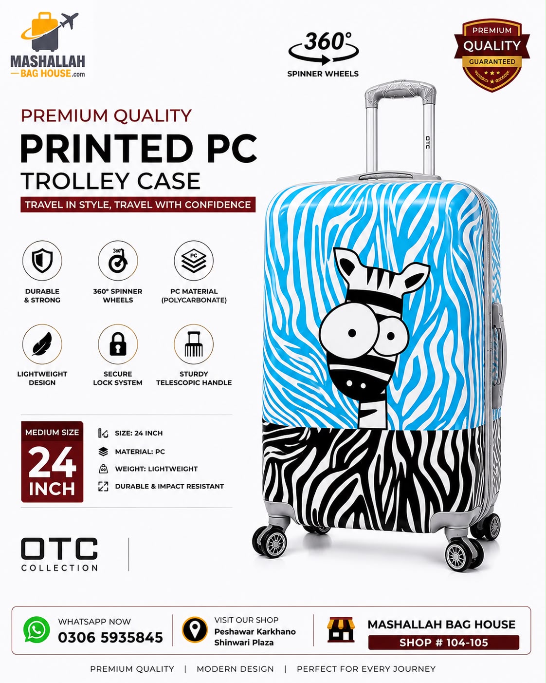 OTC Collection Printed PC Trolley Case