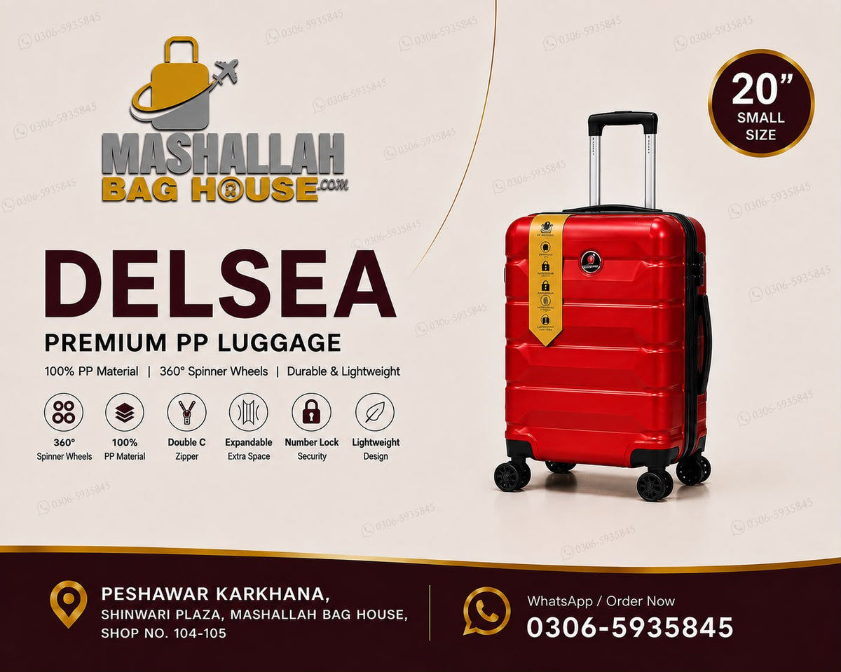DELSEY Premium 4-Piece Unbreakable PP Luggage Set