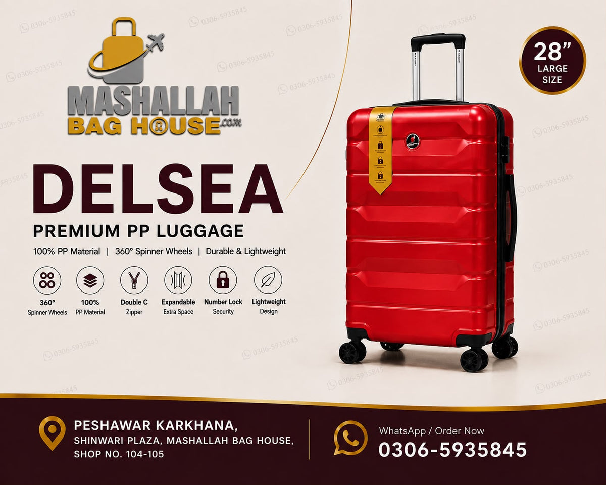 DELSEY Premium 4-Piece Unbreakable PP Luggage Set