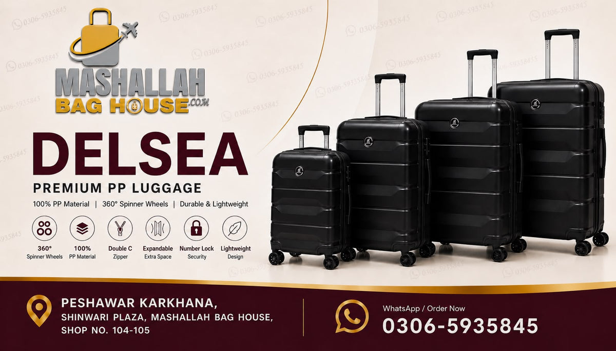DELSEY Premium 4-Piece Unbreakable PP Luggage Set