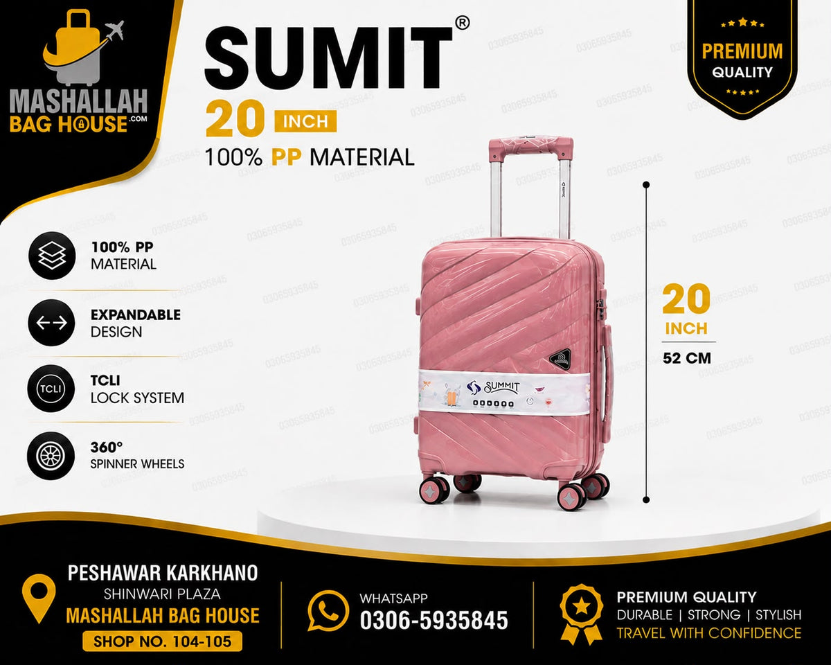 SUMMIT Premium 4-Piece Unbreakable PP Luggage Set