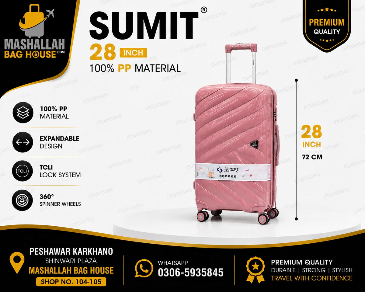 SUMMIT Premium 4-Piece Unbreakable PP Luggage Set