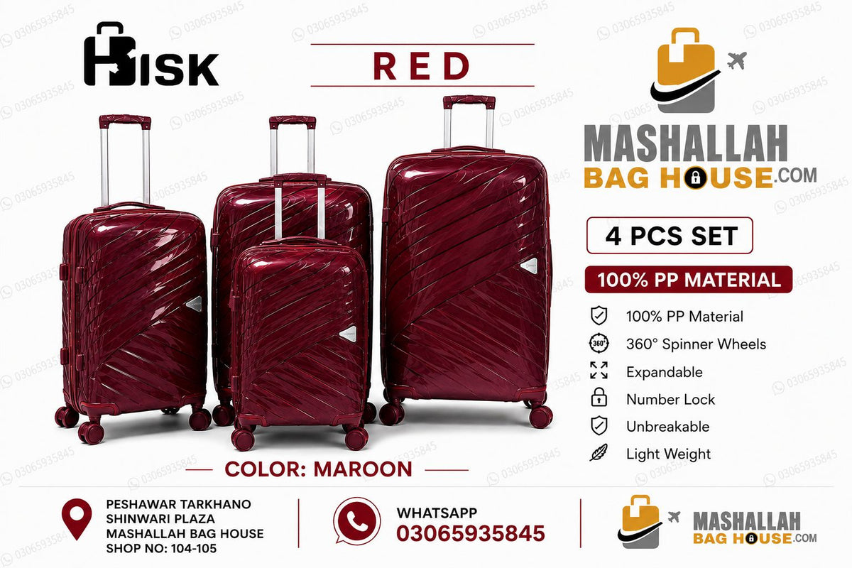 HKHSK Premium 4-Piece Luggage Set –