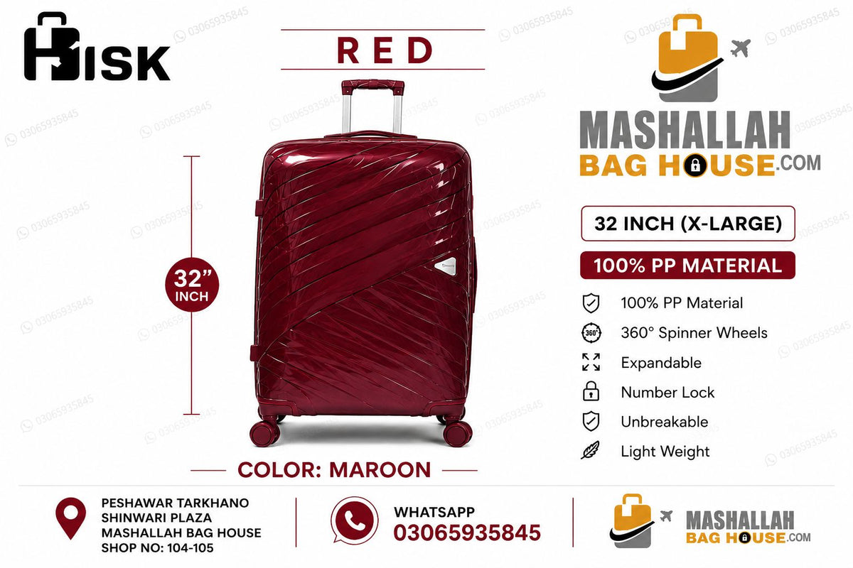 HKHSK Premium 4-Piece Luggage Set –