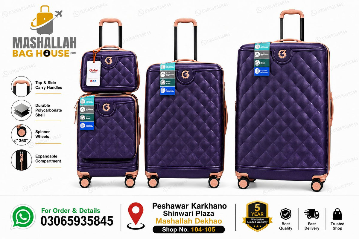 Goby Premium 4-Piece Luxury Luggage Set