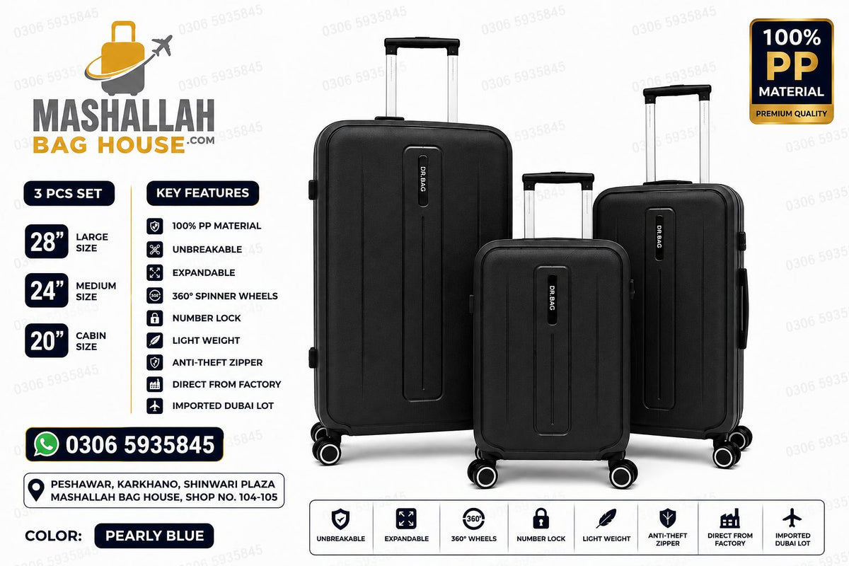Unbreakable PP Luggage Set – Expandable Suitcases