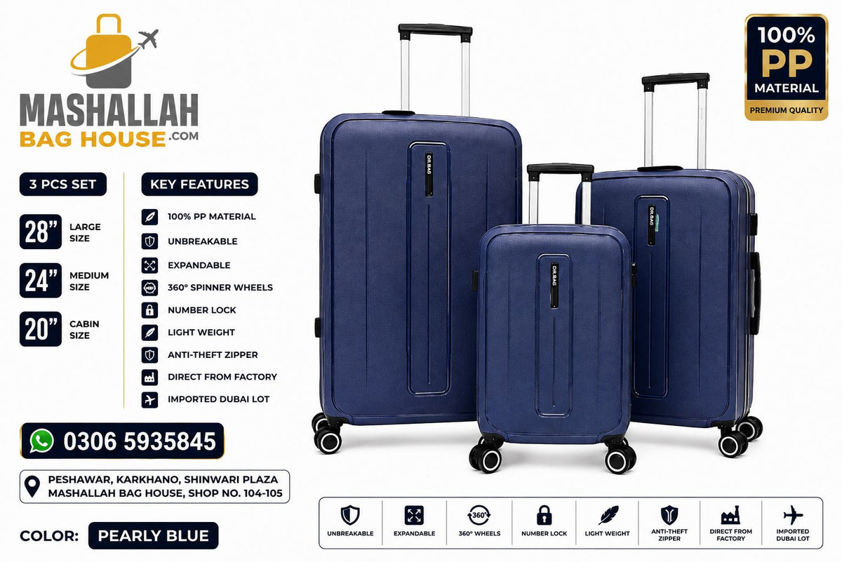 Unbreakable PP Luggage Set – Expandable Suitcases