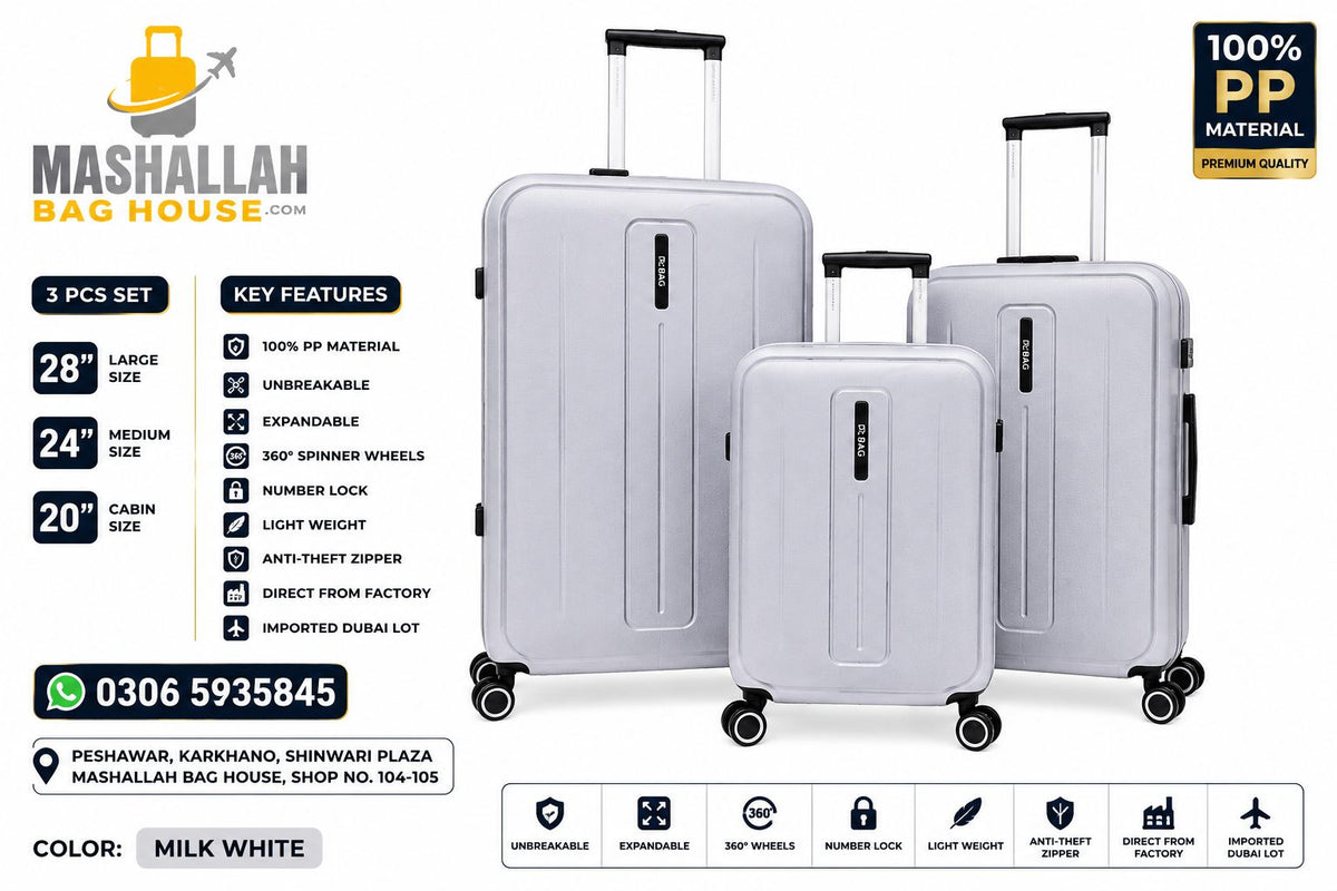 Unbreakable PP Luggage Set – Expandable Suitcases