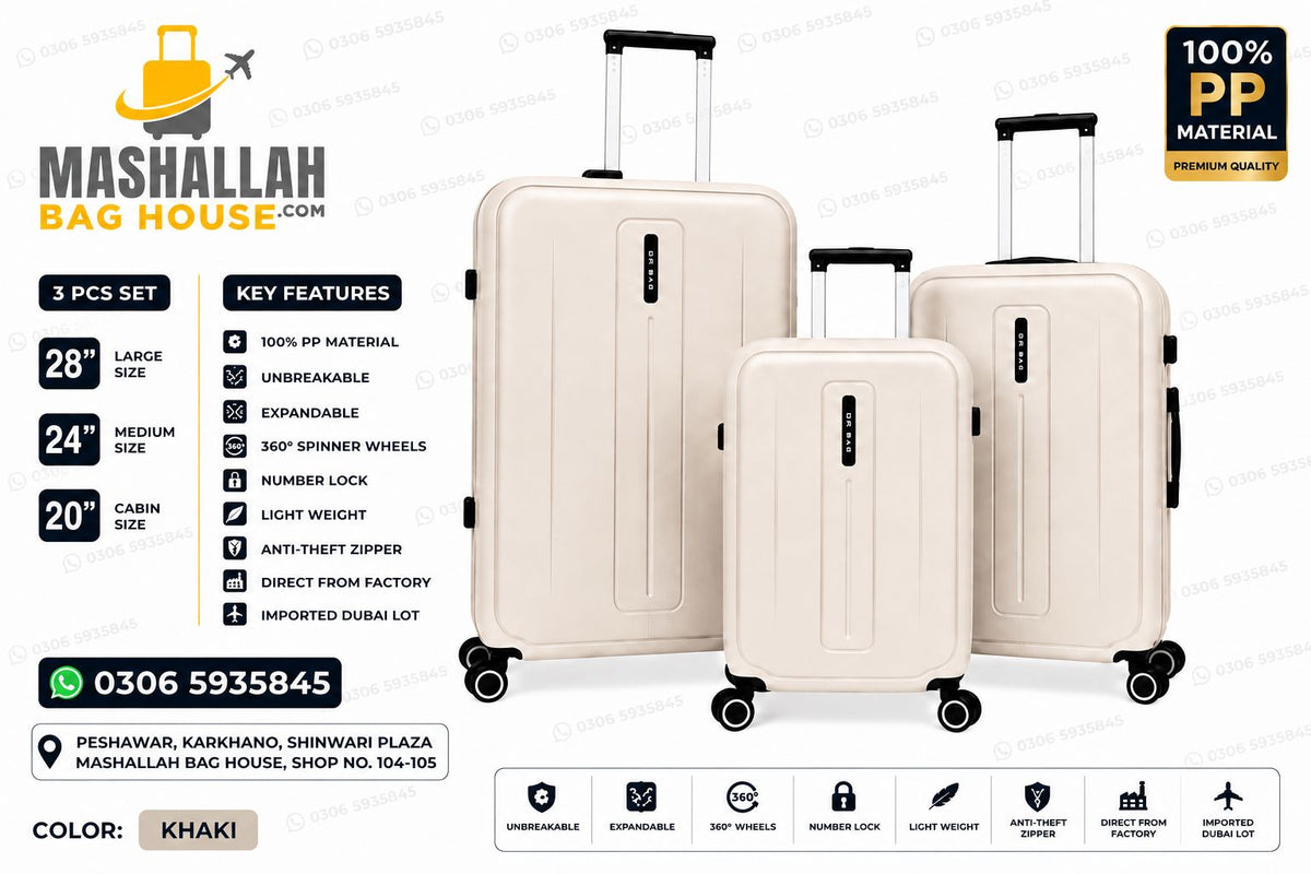 Unbreakable PP Luggage Set – Expandable Suitcases